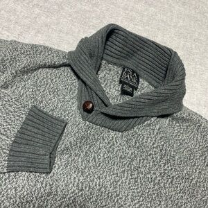 Jos A Bank Sweater Mens Large Black Executive Collection Shawl Business Casual